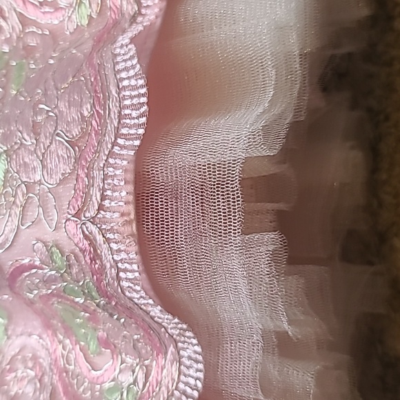 2 for $75 - American Princess Girls 4 Pink and Green Floral Dress - Picture 2 of 12